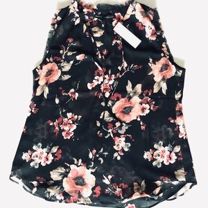 White House Black Market Floral Tank